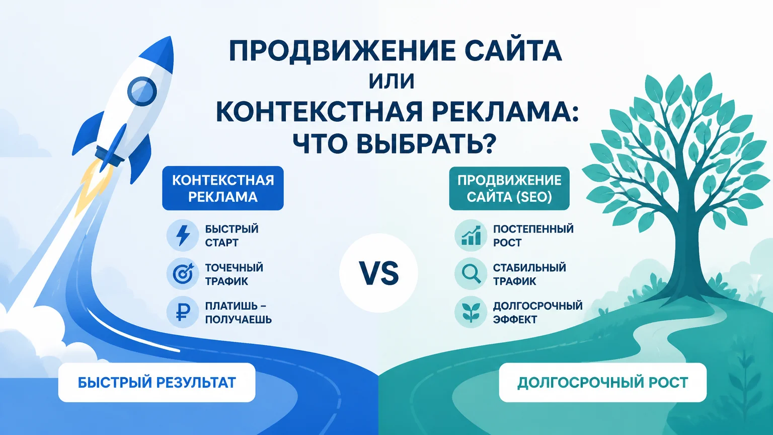 Продвижение сайта или контекстная реклама: что выбрать
